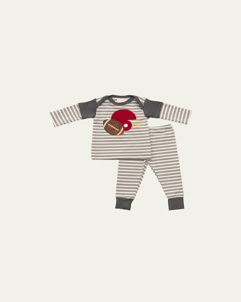Boy's Game On Striped Top and Leggings, Size Newborn-24